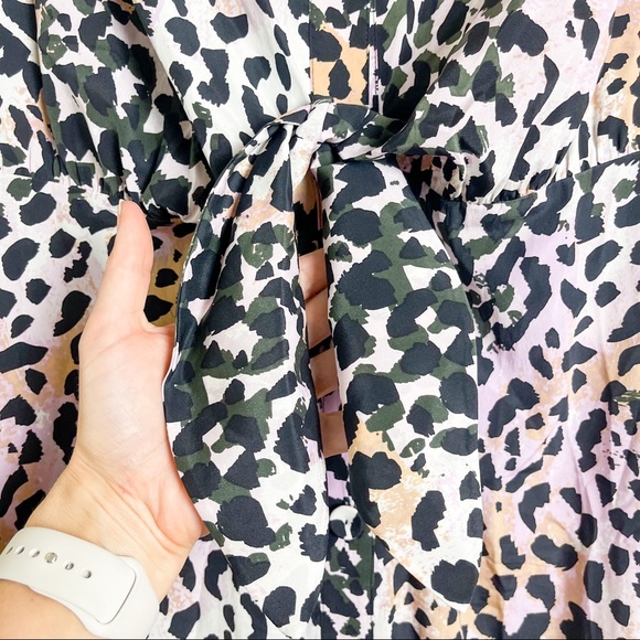 Veronica Beard Amani Dress Lilac Multi Leopard Animal Pastel Size 6 - Picture 9 of 12